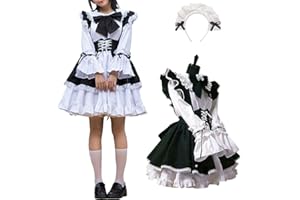 BTSEURY Anime Maid Outfit Cosplay,French Maid Outfits For Women Maid Cosplay Costume for Men Women