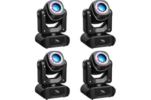 WZYBUTA Cabezas Moviles LED 90W Focos móviles Luces de Fiesta 8 Modelos 8 Colores Luces Discoteca con Remoto Control para Boda Party Navideña Halloween Club Bar