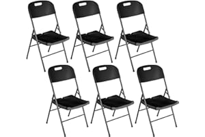 THINIA HOME Pack 6 Sillas Plegables con Asa 47x58x87cm