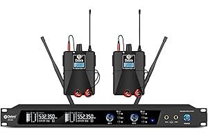 D Debra ER-202 UHF, sistema di monitoraggio wireless a canale, in-ear con trasmettitore e ricevitore per palco, studio di registrazione, musicisti, monitoraggio (2 Bodypack con trasmettitore)