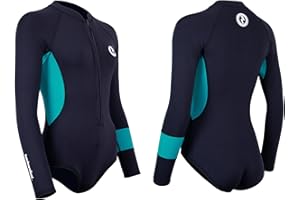 Two Bare Feet Women's 2mm Neoprene One-Piece Wetsuit – Premium Swim Suit for Surfing, Swimming, Scuba Diving & Water Sports, Flexible, Durable, Multiple Styles