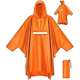 VOBUKE Poncho Antipioggia Impermeabile Riutilizzabile con Cappuccio Maniche e Riflettore Poncho Impermeabile per Adulti unise
