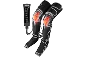 HUBDIC HubiCare masażer do nóg, kompresja powietrza do krążenia, łagodzenia bólu i rozluźnienia mięśni, 6 trybów, odpowiedni do masażu stóp, nóg, łydek, ud, relaksu, szybkiego powrotu do zdrowia, prezent dla
