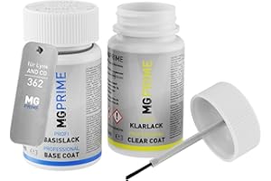 MG PRIME Vernice per auto Kit stilo di ritocco per Lynk AND CO 362 / G25 Volaton Blue Metallic Vernice di base vernice trasparente ognuno 50ml