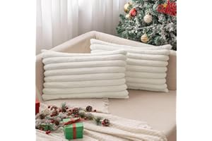 MIULEE 2-częściowy zestaw miękkich, aksamitnych posuwek na poduszki, miękkie, nowoczesne, wzorem sztuksowego futra, gładkie, myte, dekoracyjne poszewki na poduszki do domu, do salonu, sypialni, kanapy