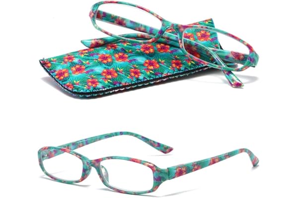 VEVESMUNDO Gafas de Lectura Mujer Hombre Compactas Portatiles Flores Anteojos Para Leer con Colores Bolsillo 1.0 1.25 1.5 1.75 2.0 2.25 2.5 2.75 3.0 3.5 4.0