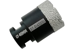 DT-DIATOOL Diamantbohrkrone 40mm Vakuumgeschweißt Lochsäge zum Trockenbohren Fliesen Porzellan Marmor Keramik Granit