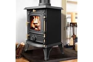 NRG Defra 4.5KW Eco Design Stove MultiFuel Cast Iron Fireplace Portable