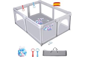 BABY WONDERS Parque Infantil Bebe, Recinto Vallado Bebe, Corral Bebe, Parque De Juegos Bebe, Corralito Bebe Plegable, Parque Infantil Bebe Acolchado, Corral Portátil Para Bebes, Parque Bebe Cercado