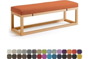 Lsjoaw Bench Seat Cushions for Outdoor Indoor Furniture 70X35X5CM Dining Garden Patio Bench Cushion,Swing Bay Window Seat Cushion Long Chair Cushion Sofa Pads,Color#13 Orange