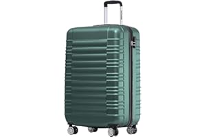 TRVLMORE Koffer & Trolleys - Handgepäck Koffer - Reisekoffer Mit Rollen - Handgepäck Trolley 55x40x20, Hartschalenkoffer Klein, Koffer Handgepäck 55x40x20 Leicht, Trolley Handgepäck, Luggage, Grün