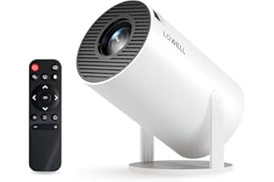 ‎LQWELL LQWELL® Beamer, Mini Projektor, unterstützt 5G WiFi, BT5.0 mit Android OS, Auto Trapezkorrektur, 220-Grad-Winkel, 130-Zoll-Display für Phone/PC/Xbox, 4K Heimkino, hdmi, 2025 Upgrade