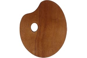 Harilla Ovale Malpalette Aus Holz – Zur Verwendung mit Acryl, Ölfarben Und Pinseln, 30x40cm