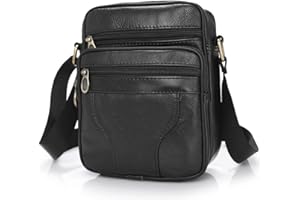 BAGZY Umhängetasche Herren Leder Schultertasche Mann Leder Umhängetasche für Männer Umhängetasche Herren Klein Leder Herren Tasche Brustbeutel Herren Handtasche Geschenke für Männer