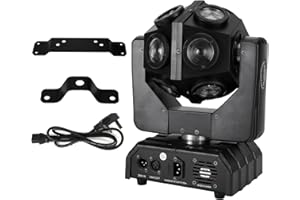 Areyourshop 200W Moving Heads DJ Lights,12 LED Rotating Beam Moving Heads Stage Light,RGBW DMX 512 DJ Lights for Disco/Party