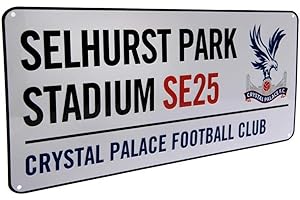 Crystal Palace FC offizielle Selhurst Park Metall Fußballclub Straßenschild (Einheitsgröße) (Weiß)