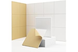 KUCHOOW Insonorizacion Acustica Pared Autoadhesivo, 18 Piezas Placas Aislamiento Acustico Alta Densidad para Decoración de Paredes y Tratamiento Acústico (30x30x0.9cm)
