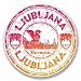Produktbild 2 x 10cm/100mm Ljubljana, SlowenienVinyl SELBSTKLEBENDE STICKER Aufkleber Laptop reisen Gepäckwagen iPad Zeichen Spaß #9853