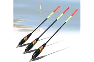 YOSOO HEALTH GEAR Flotteurs de Pêche, 3pcs Flotteurs Professionnels, Tackle Jeu de Flotteurs Bobbers Flotteurs pour Crappie Outils de pêche Professionnels 1.5 + 6g 1.5 + 5g 1.5 + 4g