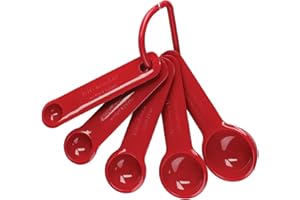 ‎KITCHENAID KitchenAid 5er Set Messlöffel, Spülmaschinenfest, ineinander stapelbar – Empire Rot