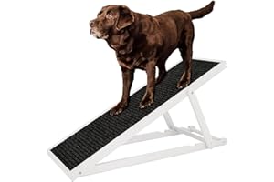 Holtaz Rampa per cani, Rampa per gatti, Scala per cani per letto o divano, Scala per cani pieghevole in legno, Passerella per animali domestici con rivestimento antiscivolo.