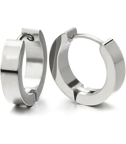 Orecchini Lobo Ufficiali F.C. Internazionale In Acciaio 316L Anallergico - Diametro 1,2 Cm Con Box Regalo Personalizzato