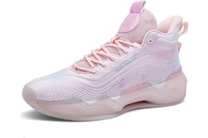 CZHIHANEG Basketball Shoes Youth Basketball Shoes Girls Basketball Coach Comfortable High-Top Breathable Sports Shoes for Men and Women Non-Slip