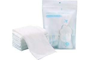 SNZ Asciugamani Usa e Getta, 30 x 60 cm Asciugamani Monouso, 100% Cotone, Ultra Assorbente, Confezione Individuale, Asciugamano Portatile per Viaggio, Campeggio, Hotel (Bianco 10 Unità)