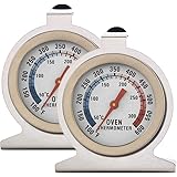 Kitchen Oven Thermometer,INRIGOROUS Pack of 2 Stainless Steel Dial Oven Thermometer Portable Food Cooking Baking Temperature 