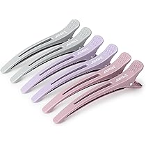 12 Entenschnabel-Clips Mit Silikonband – Rutschfeste Haarspangen Für Friseur & Styling