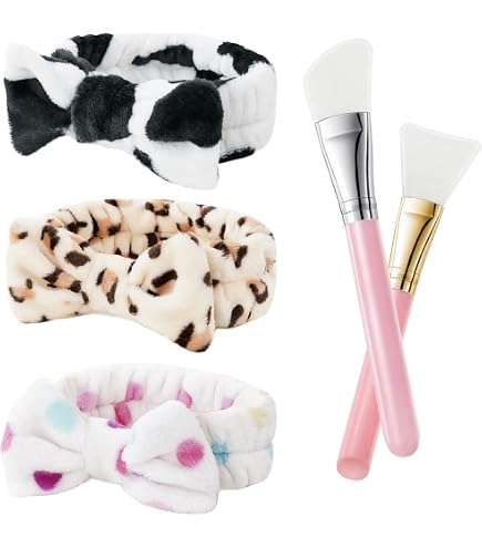 Set di polsini per il lavaggio del viso con fascia per capelli ad alta elasticà per il viso in velluto corallo, lavaggio del viso, maschera per il viso, cura della pelle