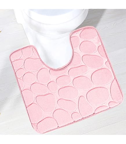 Five - Tappeto Contour WC memory foam, 48 x 48 cm, colore: Giallo