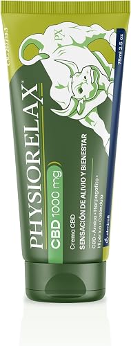 Physiorelax, CBD 75ml, Crema de Masaje con Cannabidiol | Aceites Esenciales y de Cáñamo, Natural, Rápido y Eficaz, Lumbares,