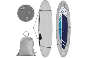 Opaltool Kayak Canoe Cover, 420D Waterproof Kayak Storage Cover with Bandages and Shoulder Straps, UV Protection Sunblock Shield Dust Cover for Fishing Boat/Kayak/Canoe/Paddle Board