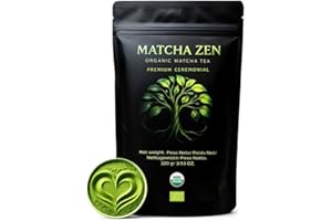 Ceremonialna herbata Matcha klasy premium bio 100g | 100% ekologiczna Matcha | Organiczna zielona herbata w proszku | Macha w proszku | MATCHA ZEN