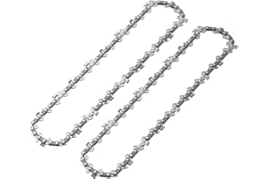 Supstable Catene di ricambio da 12 pollici per motosega a batteria, confezione da 2 pezzi, 3/8" LP Pitch, .050" Gauge, 45 Drive Link