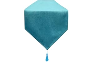 BALCONY & FALCON Camino de Mesa con Borlas Corredor Impermeable de Mesa Camino para Mesa de Cocina por Navidad Restaurante Fiesta Boda