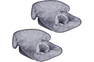 ‎INFANZIA INFANZIA wasserdichte Schutzunterlage für Töpfchentraining​, Kindersitz Protektor mit Trockensitz für 6 Monate - 4 Jahre | Universal für alle Kinderwagen & Autositze (Grau-Kurzflor, 2er-Pack​​)