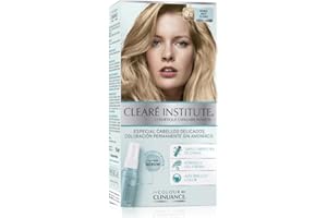 Clearé Institute Colour Clinuance | Coloración Permanente Sin Amoniaco para Cabellos Delicados | 100% Cobertura de Canas | Con Sérum Capilar | Apto Método Curly | 9.0 Rubio Muy Claro | 170ml