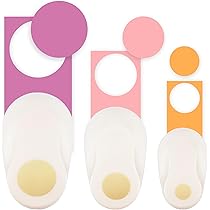 3 piezas Creative Perforadora de Papel, Troqueladora Ronda, Círculo Perforadora de Figuras, Puncher Motivo 9 mm 16 mm 25 mm para Papel de Bloc de Notas