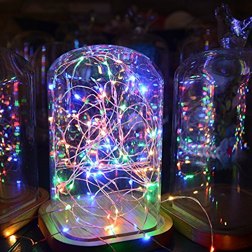 Preisvergleich Produktbild Sunix Lichterkette Kupferdraht, LED Lichterkette, 110 LED 11 Meter Sternklar Lichterketten RGB Dimmbar Beleuchtung Dekoration mit Fernbedienung für Weihnachten