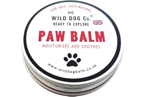 WILD DOG CO Dog Paw Balm for cracked, dry, itchy, sore paws, pads, nose balm, paw butter soother for dogs, moisturises, 100% natural, soothing, paw protector Made in the UK. 60g