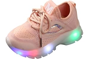 DAY8 CHAUSSURES DAY8 Basket Fille Montante Lacets Mode LED Lumineuse Automne Chaussure Garcon Bebe Premier Pas Hiver Basket Enfants Garçon Sport Running Mesh Sneakers Fille Antiderapantes Pas Cher