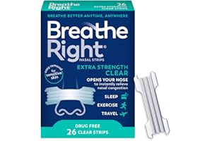 Breathe Right Extra Clear for Sensitive Skin, 26 Count by Breathe Right