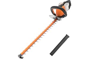 WORX WG284E.9 Batteridriven häcktrimmer 40 V (2 x 20 V) – 60 cm dubbla skärblad för rena och jämna snitt – 27 mm tandavstånd