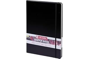 Talens Art Creation - Quaderno per schizzi in nero 21x29,7cm 140g - 80 fogli senza acidi - ideale per matita, pastello, inchiostro acrilico