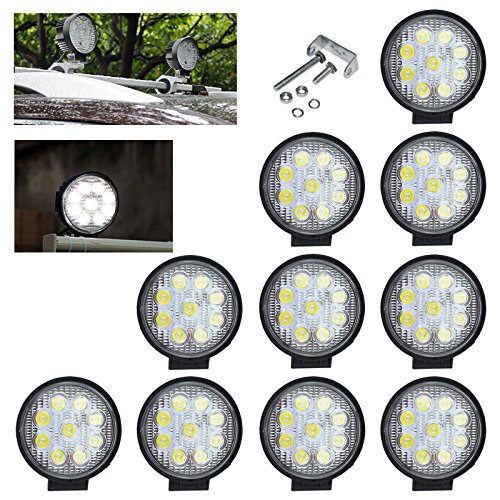 Preisvergleich Produktbild VINGO®10X 27w Runde LED Arbeitsscheinwerfer 10-30 VDC 6500K scheinwerfer