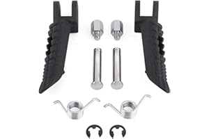 Suuonee Motorcycle Foot pegs Front Footrests For GSXR600 GSXR750 GSXR1000[Black]