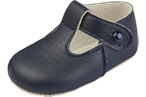 Early Days Baypods, Baby Shoes for Boys & Girls, Soft Soled Pre Walker Shoes, Soft Faux Leather Baby Boys & Baby Girls Shoes, B625 T Bar Style Shoe with Hole Punch, Made in England