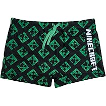 Costume Da Bagno Minecraft Bambino - Boxer Steve E Mostri, Poliestere/Elastan, Ufficiale - Foto 8